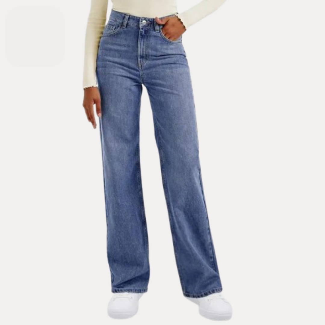 Buy 1, get 2 free! Women's Minimalist High Waist Denim Stretch Wide Leg Jeans, Spring & Summer Trendy Multi-Pocket Denim Trousers, Street Womenswear