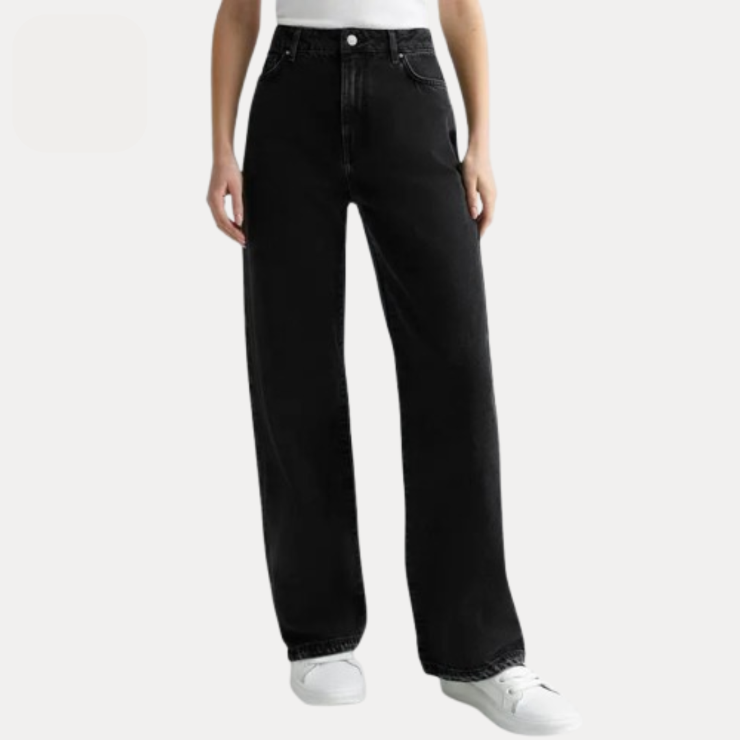 Buy 1, get 2 free! Women's Minimalist High Waist Denim Stretch Wide Leg Jeans, Spring & Summer Trendy Multi-Pocket Denim Trousers, Street Womenswear