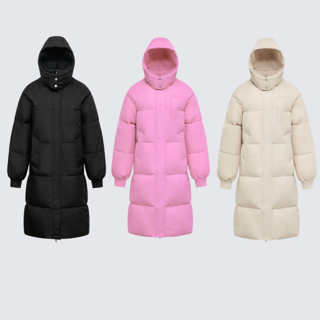Buy 1, get 2 free! Women’s winter coat — padded, water-resistant, and featuring a stylish hood.