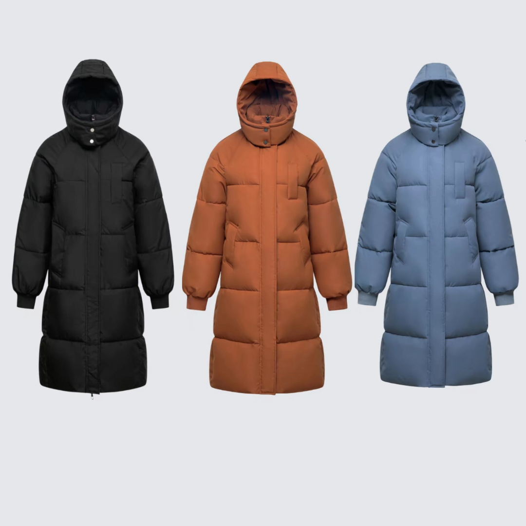 Buy 1, get 2 free! Women’s winter coat — padded, water-resistant, and featuring a stylish hood.