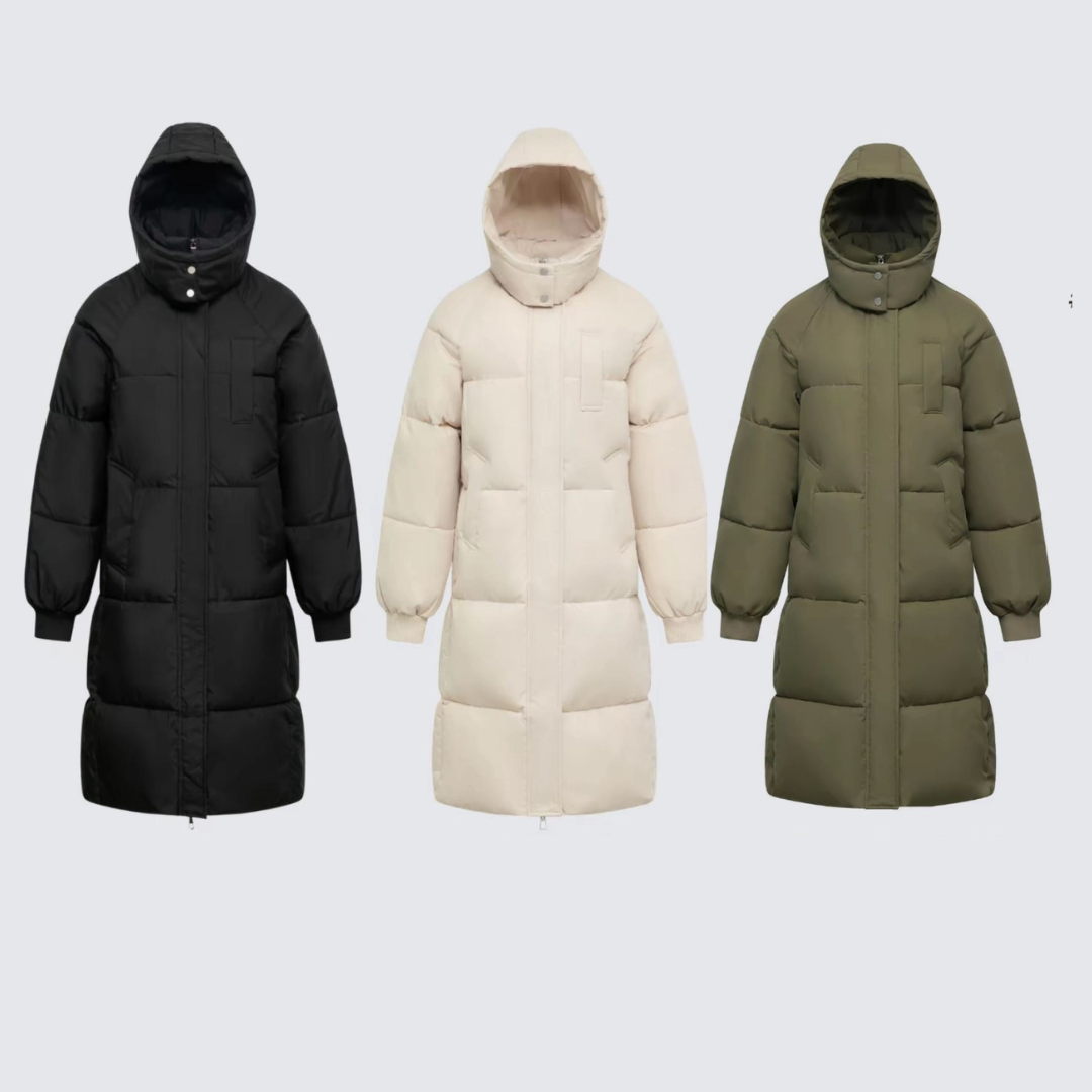 Buy 1, get 2 free! Women’s winter coat — padded, water-resistant, and featuring a stylish hood.