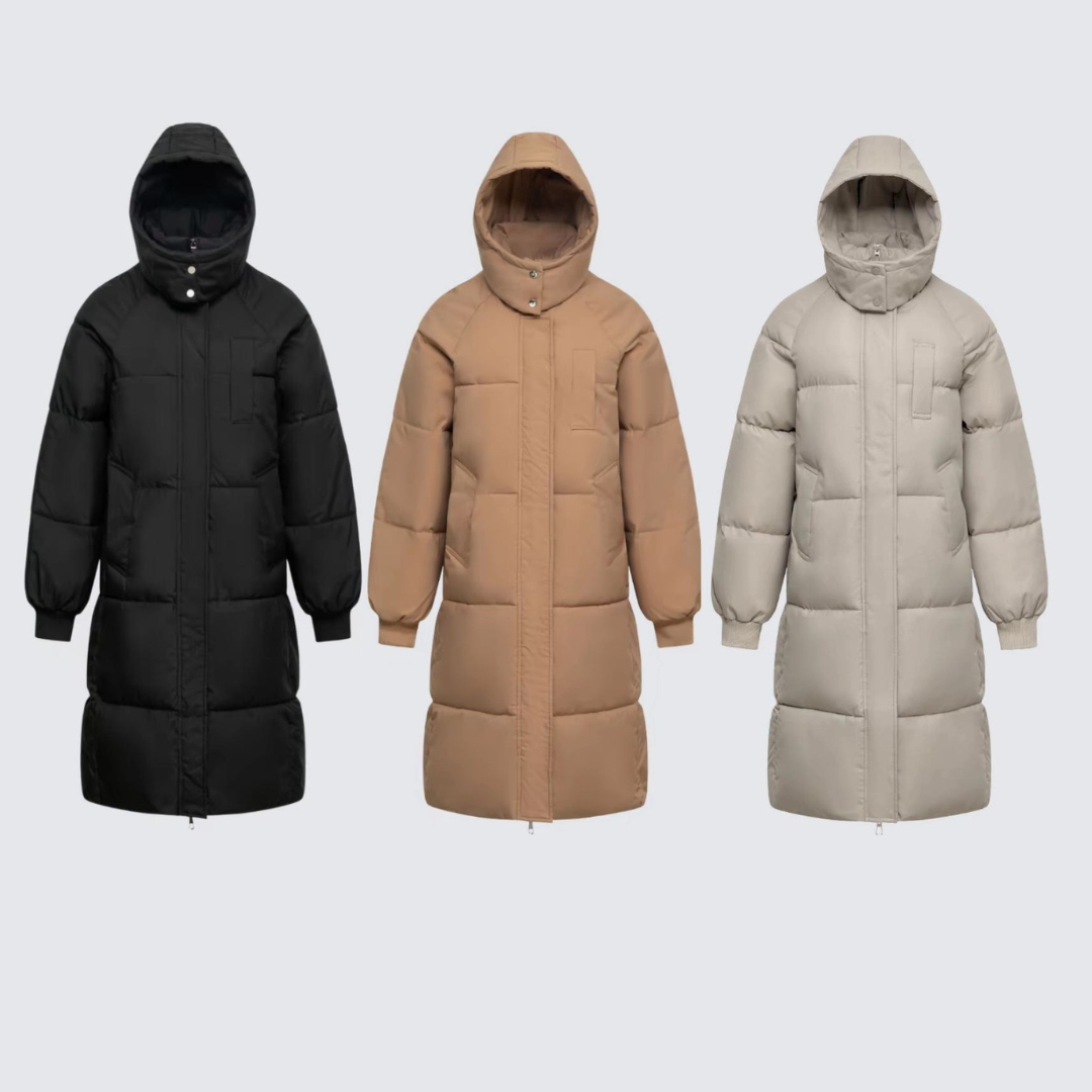 Buy 1, get 2 free! Women’s winter coat — padded, water-resistant, and featuring a stylish hood.