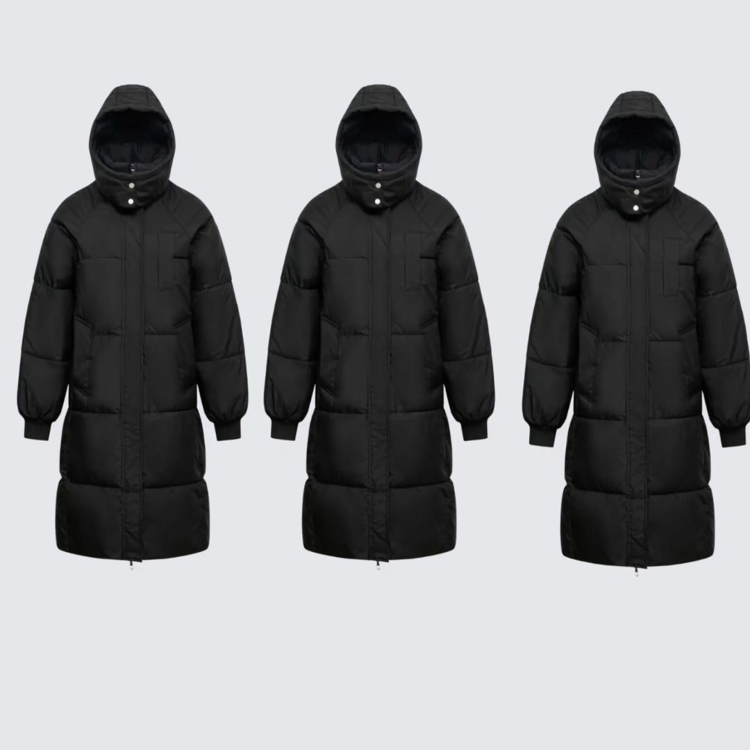 Buy 1, get 2 free! Women’s winter coat — padded, water-resistant, and featuring a stylish hood.